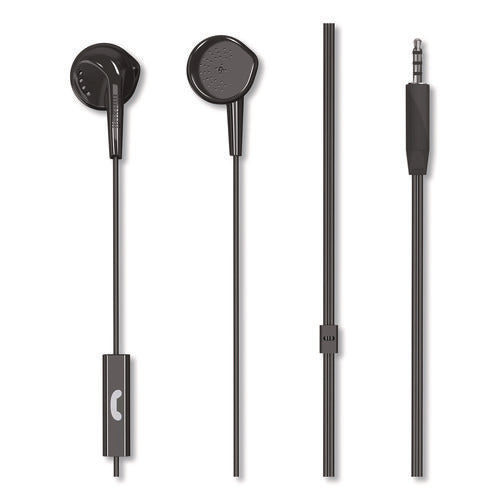 Maxell 199846 EB95 Wired Earbuds with Mic, Black