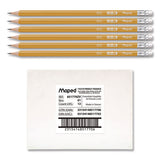 Maped Helix 851770ZT Essentials Triangular Pre-Sharpened Pencils, HB (#2), Black Lead, Yellow Barrel, 144/Box