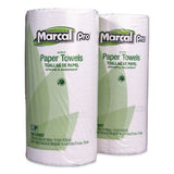 Marcal 250HC 100% Premium Recycled Kitchen Roll Towels, 2-Ply, 11 x 8.8, White, 12 Rolls/Carton