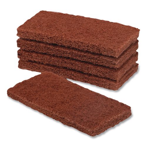 Abilityone 7910-01-512-4968 7910015124968, SKILCRAFT Baseboard Scrubber Kit Stripping Replacement Pad, 1 x 4.75, Brown, 5/Box
