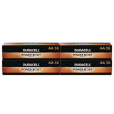 Duracell MN15P36CT Power Boost CopperTop Alkaline AA Batteries, 36/Pack, 4 Packs/Carton