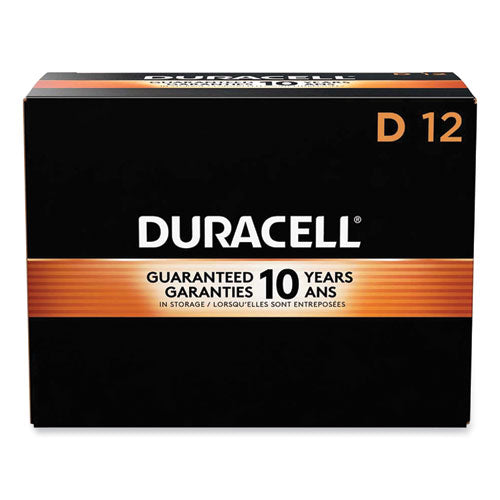 Duracell MN1300 Coppertop Alkaline D Batteries, 12/Box