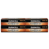 Duracell MN24P36CT Power Boost CopperTop Alkaline AAA Batteries, 36/Pack, 4 Packs/Carton