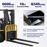 Greatbear 10ft Forklift Extensions 6” Wide Forks, 6600lbs Capacity (Pair)
