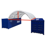 Reinforced 20'x20' Double Truss Container Shelter