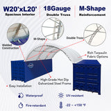 Reinforced 20'x20' Double Truss Container Shelter