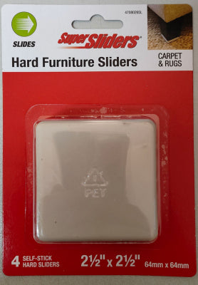 Shepherd Hdwe. Prod., Llc. 4701226SL 4PK 2-1/2" Furn Sliders