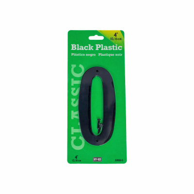 HY-KO PROD CO A31400 4" Blck Plst Hse Nbr-#0