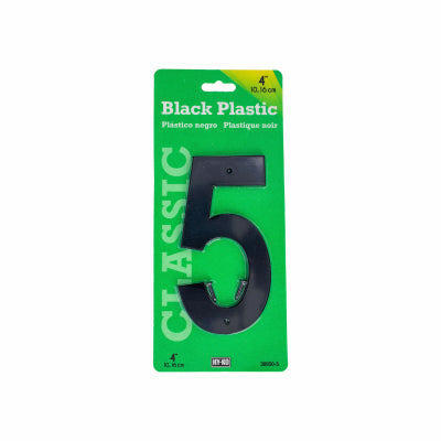 HY-KO PROD CO A31405 4" Blck Plst Hse Nbr-#5