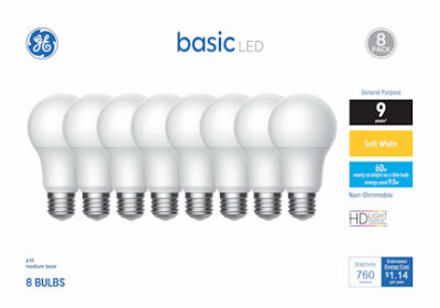 8PK 9W SW A19 Bulb