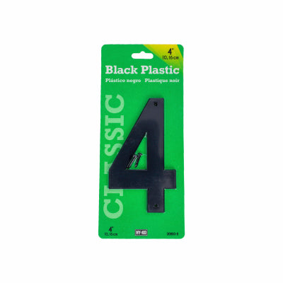 HY-KO PROD CO A31404 4" Blck Plst Hse Nbr-#4