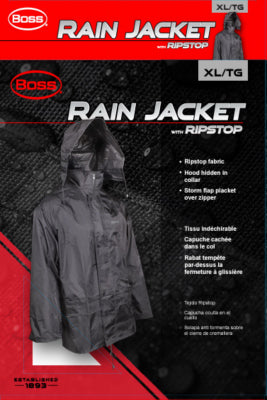 XL BLK Boss Raincoat