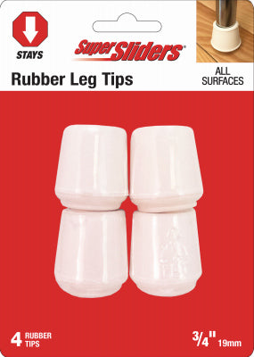 Shepherd Hdwe. Prod., Llc. 4264426SL 4PK 3/4" WHT Leg Tips