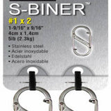 NITE IZE INC SB1-2PK-11 2PK SS S-Biner Clip 2