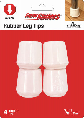 Shepherd Hdwe. Prod., Llc. 4264526SL 4PK 7/8" WHT Leg Tips
