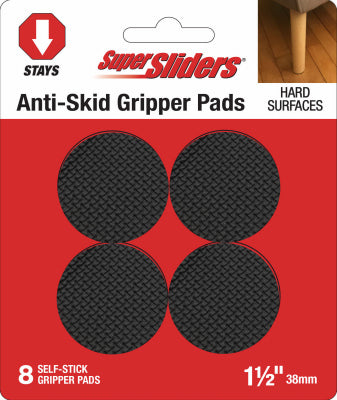 Shepherd Hdwe. Prod., Llc. 4738426SL 8PK 1.5" RND BLK Pads