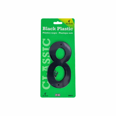 HY-KO PROD CO A31408 4" Blck Plst Hse Nbr-#8