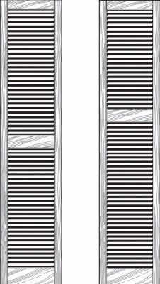 15x47 BLK Louv Shutters