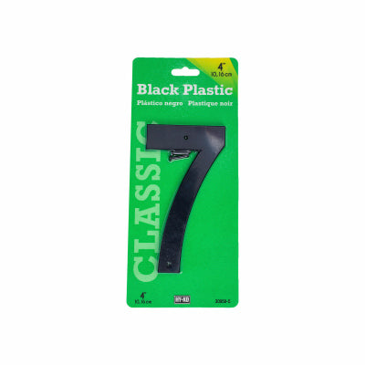 HY-KO PROD CO A31407 4" Blck Plst Hse Nbr-#7