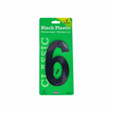 HY-KO PROD CO A31406 4" Blck Plst Hse Nbr-#6