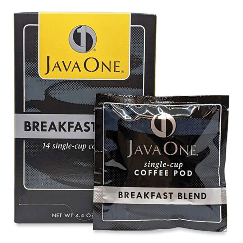 Java One 39830106141 Coffee Pods, Breakfast Blend, Single Cup, 14/box