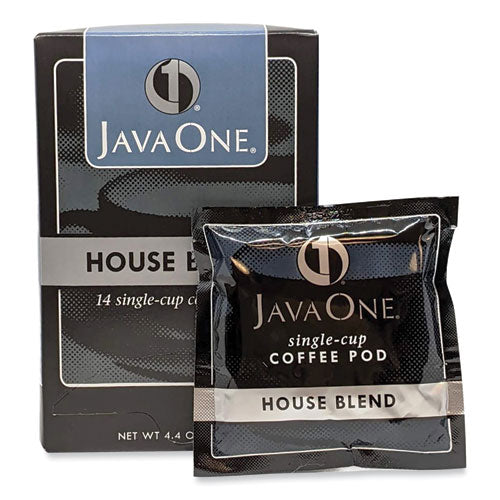 Java One 39840306141 Coffee Pods, House Blend, Single Cup, 14/box