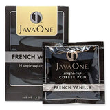 Java One 39870406141 Coffee Pods, French Vanilla, Single Cup, 14/box