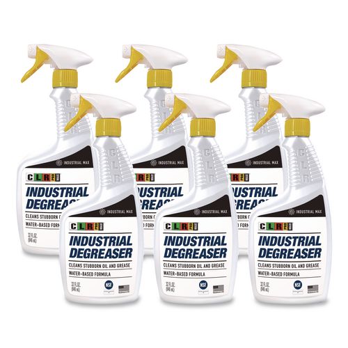 CLR PRO I-IDEGR32-6PROM MAX Industrial Degreaser, 32 oz Spray Bottle, 6/Carton