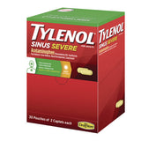 Tylenol 64578 Sinus Severe Acetaminophen Daytime Pain Reliever Caplet, 2 Caplets/Packet, 30 Packets/Box