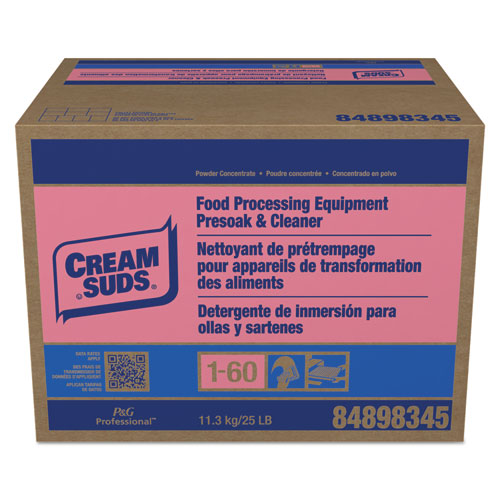 Cream Suds 02100 Manual Pot And Pan Detergent With Phosphate, Baby Powder Scent, Powder, 25 Lb Box