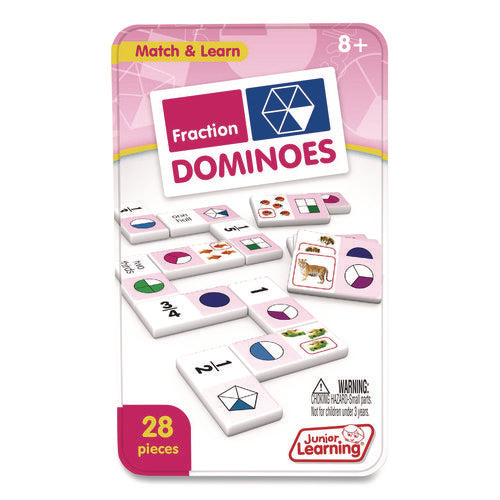Junior Learning Inc JL485 Fraction Dominoes, Ages 8 to 12