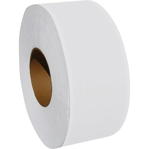 JT 121000 Jumbo Tissue 3.3" X 1000' 9" 2ply White 12/PK