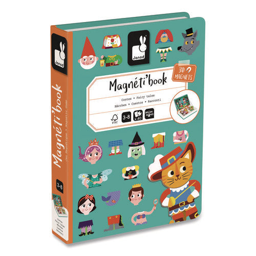 Janod J02588 Magneti'books, Fairy Tales, 40 Pieces (10 Cards, 30 Magnetic Shapes), Ages 3 to 8