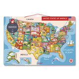 Janod J05487 Cardboard Puzzle, United States Map Puzzle, 48 Pieces, Ages 7 to 12