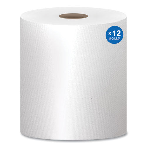Scott 1040 Essential Hard Roll Towels for Business, Absorbency Pockets, 1-Ply, 8" x 800 ft, 1.5" Core, White, 12 Rolls/Carton