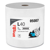 Wypall 5007 L40 Towels, Jumbo Roll, White, 12.5x13.4, 750/roll