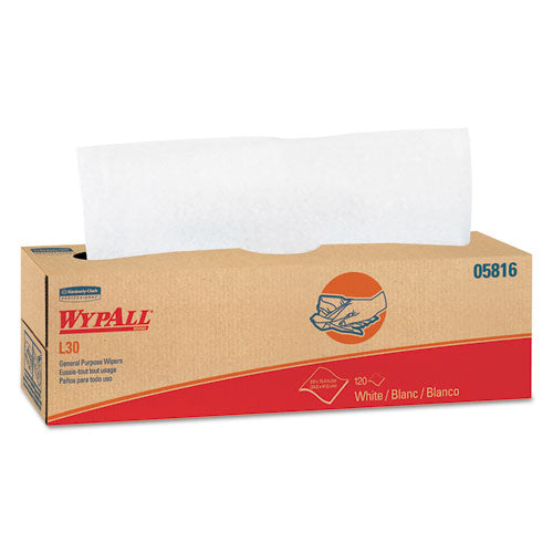Wypall 05816 L30 Towels, Pop-Up Box, 9 4/5 X 16 2/5, 120/box, 6 Boxes/carton