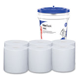 Wypall KCC 06001 Wipers For Wettask System, Bleach, Disinfectants And Sanitizers, 12 X 12.5, 60/Roll, 5 Rolls And 1 Bucket/Carton