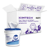 Wypall 0621102 Wipers For Wettask System, Bleach, Disinfectants And Sanitizers, 6 X 12, 140/roll, 6 Rolls And 1 Bucket/carton