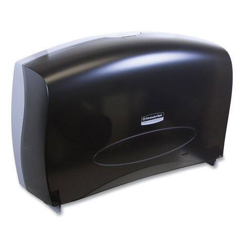 Kimberly-Clark Professional* 09551 Cored Jrt Jumbo Combo Tissue Dispenser, 20 2/5w X 5 4/5d X 13 1/10h, Smoke/gray