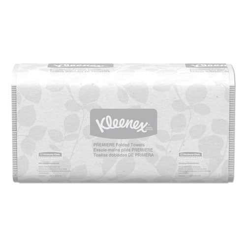 Kleenex 13254 Premiere Folded Towels, 1-Ply, 9.4 x 12,4, White, 120/Pack, 25 Packs/Carton