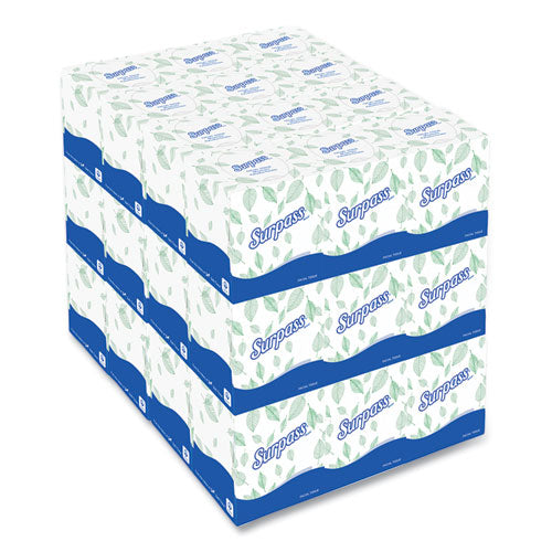 Surpass 21320 Facial Tissue for Business, 2-Ply, White, Pop-Up Box, 110/Box, 36 Boxes/Carton