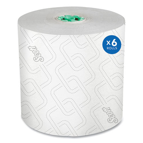 Scott 25700 Pro Hard Roll Paper Towels with Elevated Scott Design for Scott Pro Dispenser, Green Core Only, 1-Ply, 1,150 ft, 6 Rolls/CT