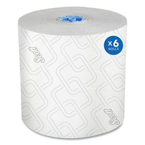 Scott KCC 25702 Pro Hard Roll Paper Towels with Elevated Scott Design for Scott Pro Dispenser, Blue Core Only, 1-Ply, 1,150 ft, 6 Rolls/CT