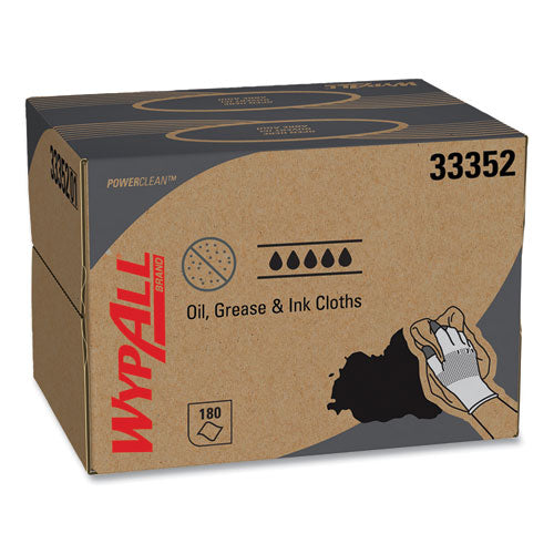 Wypall KCC 33352 Oil, Grease And Ink Cloths, Brag Box, 12.1 X 16.8, Blue, 180/box