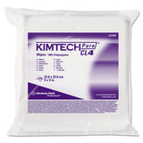 Kimtech 33390 W4 Critical Task Wipers, Flat Double Bag, 3-Ply, 9 x 9, Unscented, White, 100/Bag, 5 Bags/Carton