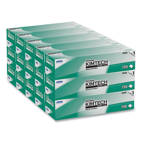 Kimtech KCC 34133 Kimwipes Delicate Task Wipers, 1-Ply, 11.8 x 11.8, 198/Box, 15 Boxes/Carton