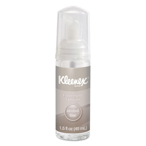 Kleenex 34136 Alcohol-Free Foam Hand Sanitizer, 1.5 Oz Pump Bottle, Unscented, 24/carton
