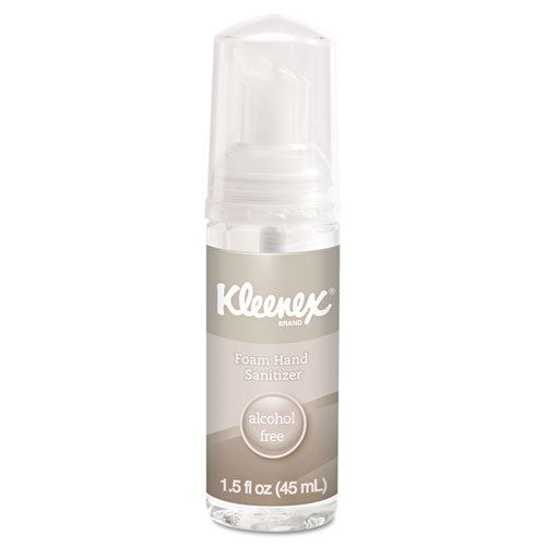Kleenex 34136 Alcohol-Free Foam Hand Sanitizer, 1.5 Oz Pump Bottle, Unscented
