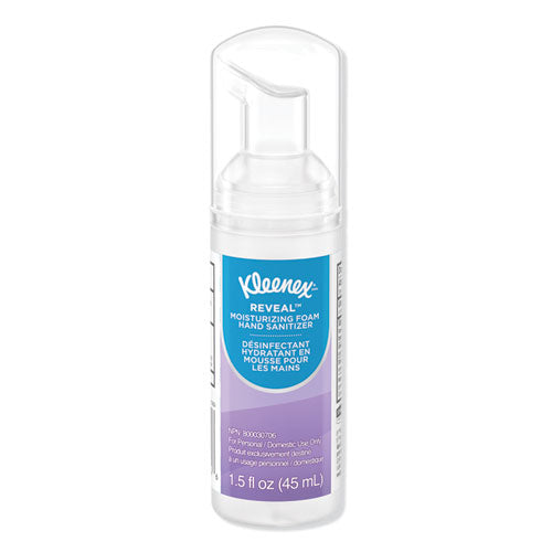 Kleenex 34604 Ultra Moisturizing Foam Hand Sanitizer, 1.5 Oz Pump Bottle, Unscented, 24/carton